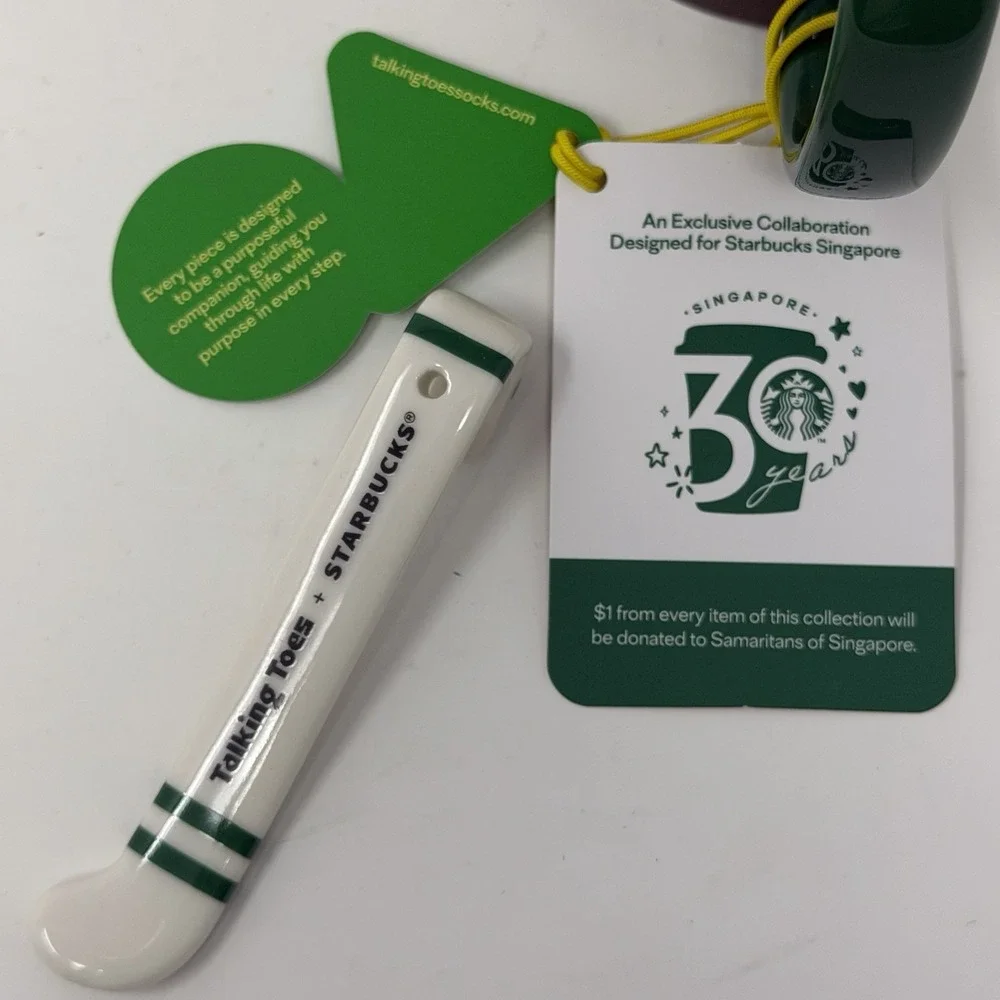 Starbucks Singapore Talking Toes Town Mug w/ Stirrer 30th Anniversary 2026 Rare‎